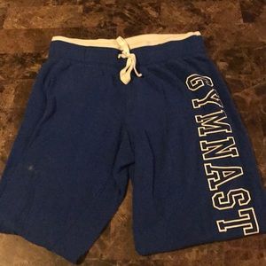 Dark blue and white gymnastics sweatpants